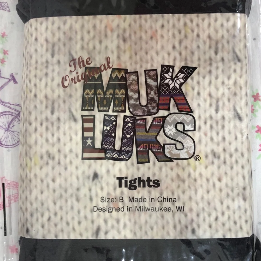 “Muk Luks” Black Tights Medium